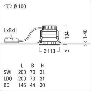 Zumtobel Group - Downlight/Strahler/Flutlicht LED - Downlight PANOS R  #62927307 930