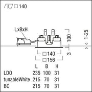 Zumtobel Group - Downlight/Strahler/Flutlicht LED-Einbauleuchte P-INF Q #60818174 4000K