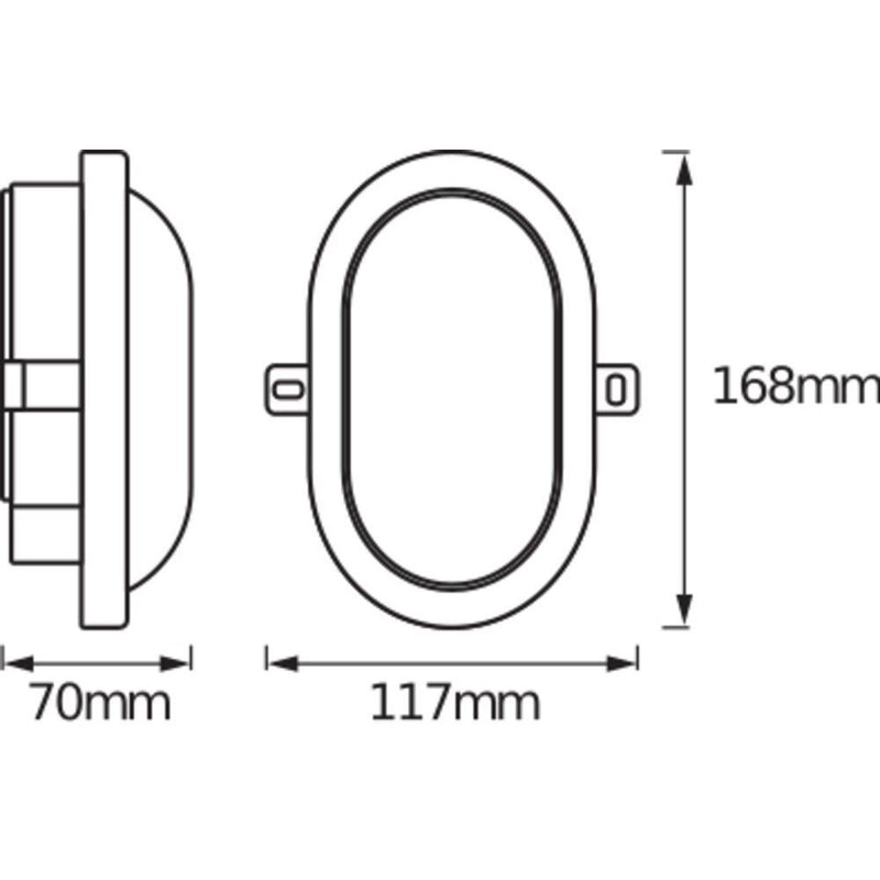 Ledvance - Decken-/Wandleuchte LED-Wand-/Deckenleuchte LEDBULKHEAD6W840BK 4000K schwarz