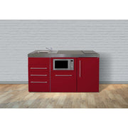 Stengel - Mini-Küche Miniküche Premiumline MPGSMS3BR160KSIKFlBr Bordeauxrot
