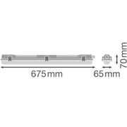 Ledvance - Decken-/Wandleuchte Feuchtraumleuchte f. T8LED DPHO.600P1XLpMTIP65 0,6m 1flammig