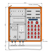 Walther Werke - Baustromverteiler Verteilerschrank WV0624CR1 246kVA f.Container
