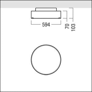 Zumtobel Group - Decken - /Wandleuchte LED - Rundleuchte ONDA2 A AV #42187070 2700 - 6500K
