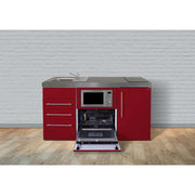 Stengel - Mini-Küche Miniküche Premiumline MPGSMS3BR160KSIKFrBl Bordeauxrot