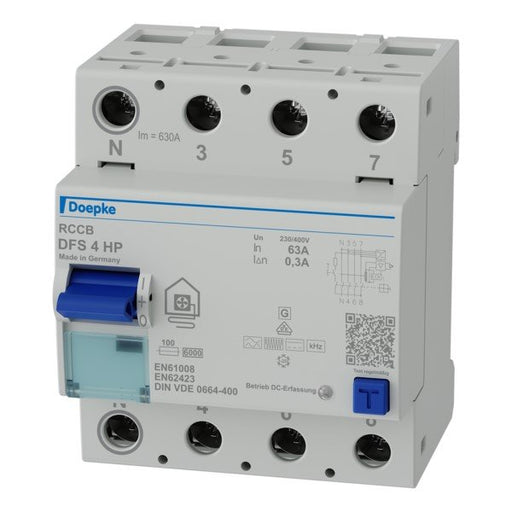 Doepke - Fehlerstrom-Schutzschalter FI-Schutzschalter DFS4 063-4/0,30-HP 4p, 63A, 0.3A, TypB