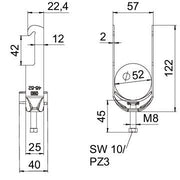 OBO Bettermann - Bügelschelle BS-W1-K-52 A2 46-52mm − 25 Stück