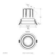 EVN Lichttechnik - Downlight/Strahler/Flutlicht LED-Einbauleuchte modular F04R11SM3830L24P Konfigurationstype