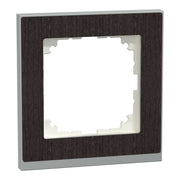 Merten - Abdeckrahmen Decor-Rahmen 1-fach MEG4010-3671 Wenge/aluminium
