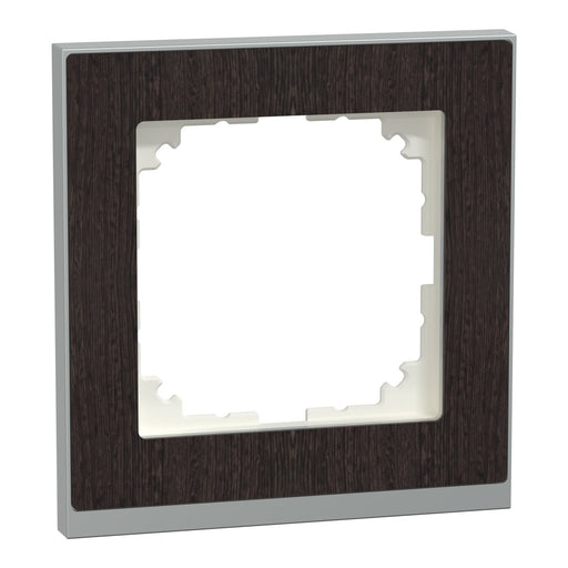 Merten - Abdeckrahmen Decor-Rahmen 1-fach MEG4010-3671 Wenge/aluminium