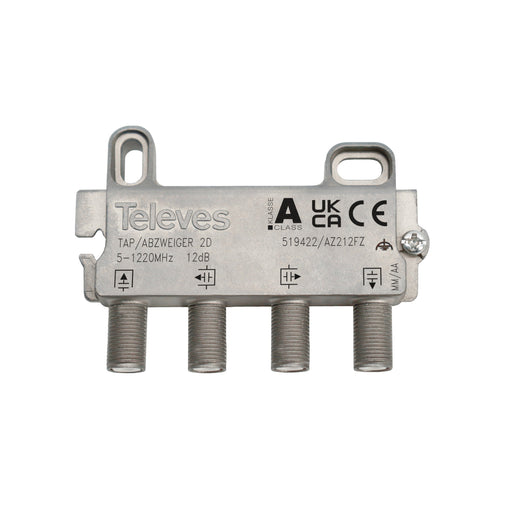 Televes - Abzweiger und Verteiler Abzweiger 2f. AZ212FZ 5-1218 MHz AD: 12 dB