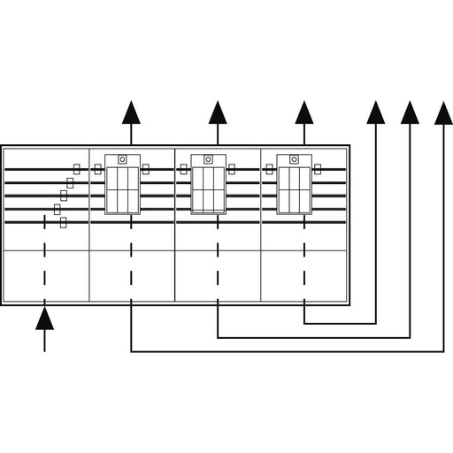 ABN - Anschlussschrank Einspeisegehäuse GAG4312N 5-polig 3x NH00