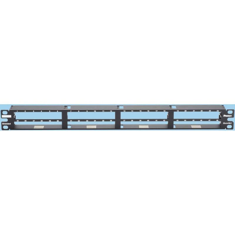 Panduit - Patchpanel Kupfer Verteilerfeld 48-Port 1 HE QSP48HDBL