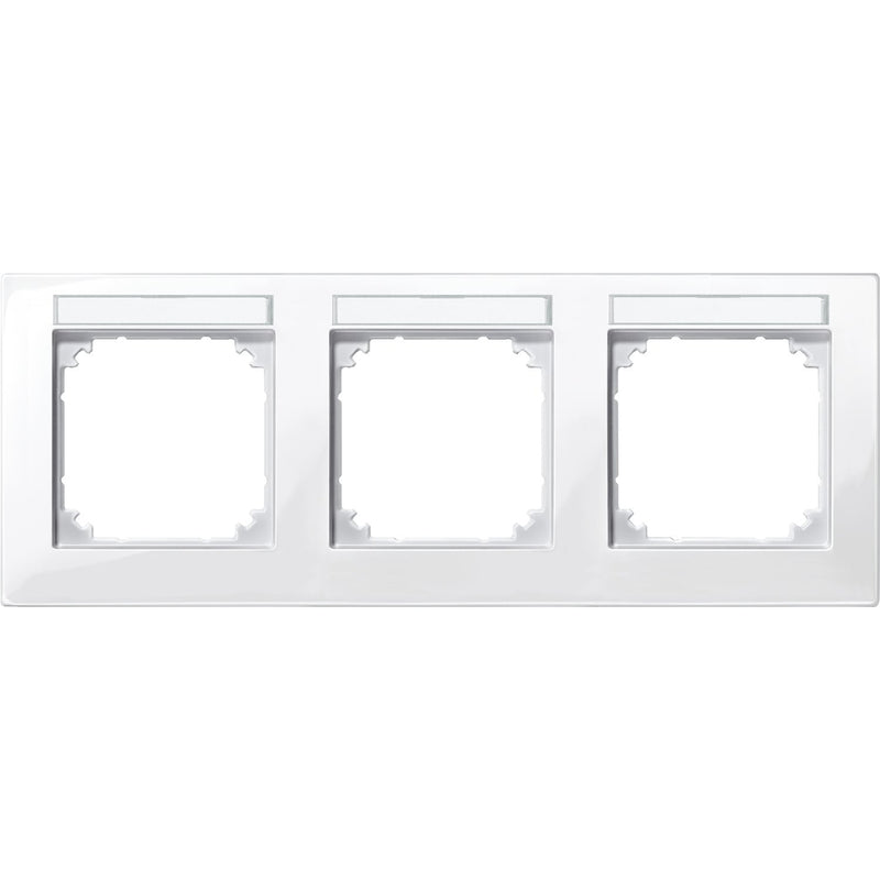 Merten - Abdeckrahmen M-PLAN-Rahmen 3f. 514319 beschriftbar, waager