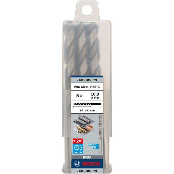 Bosch - Bohrer PRO Metal HSS-G 2608585529 Spiralbohrer 10,9 x