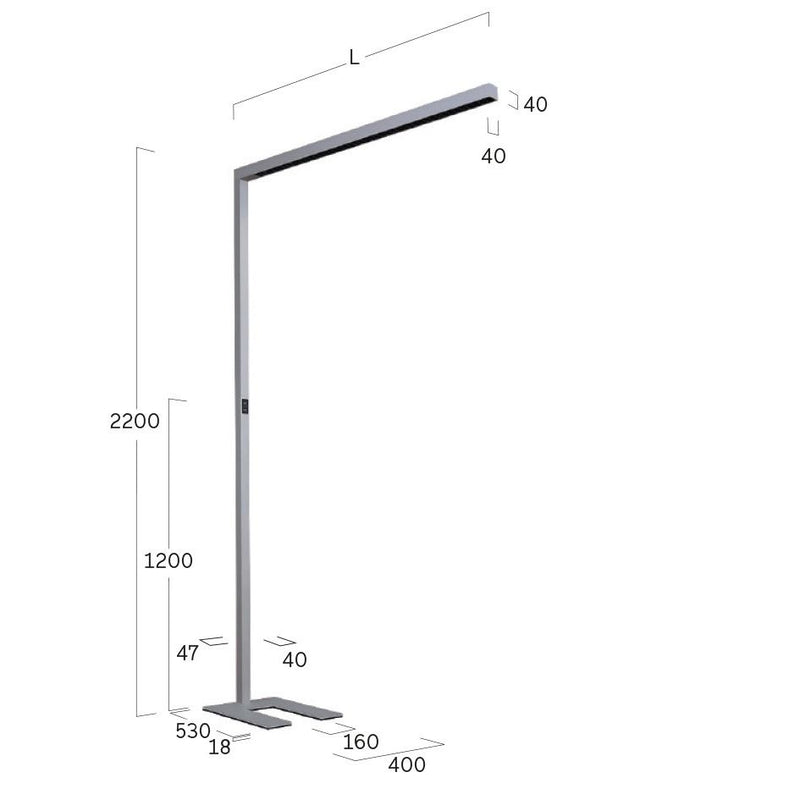 Lightnet - Stehleuchte LED-Stehleuchte LSXLSX-830M-L1470UAA 3000K, silber