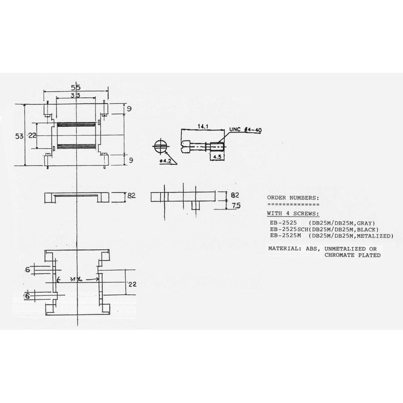 EFB-Elektronik - D-Sub-Haube D-Sub Leergehäuse EB2525M 25-25pol. metallisi