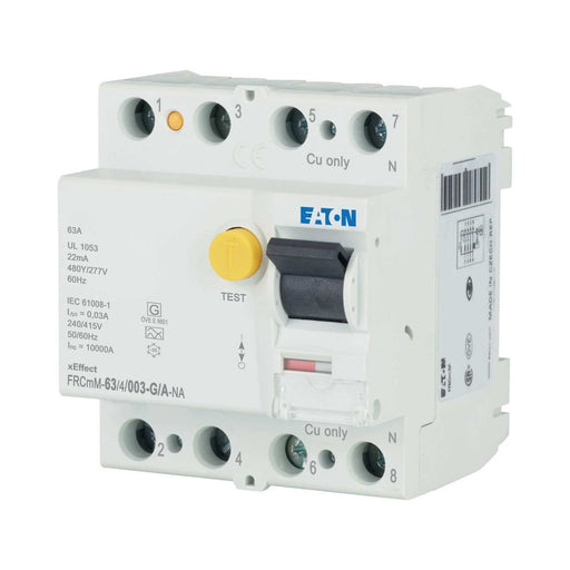 Eaton - Fehlerstrom-Schutzschalter FI-Schalter FRCMM63/4/003-G/A-NA 63A 4pol 30mA