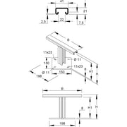 Niedax - Bodenstütze für Rohrbügel Bodenstütze T-Konsole RSSBP 190.200 V 190x200mm