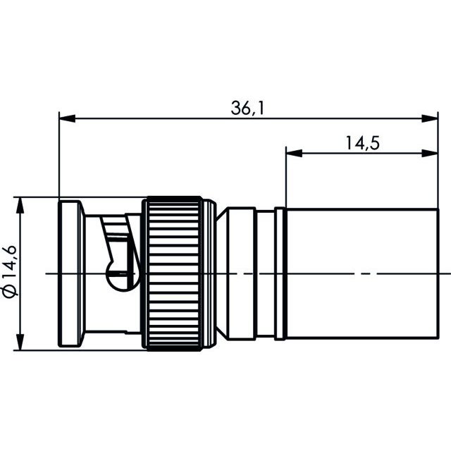 Telegärtner - Koax-Steckverbinder BNC-Kabelstecker 100023320 cr/cr RG-214/U