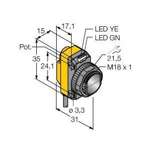 Turck - Reflexions-Lichtschranke Opto-Sensor QS18VP6LLP Lichtschranke