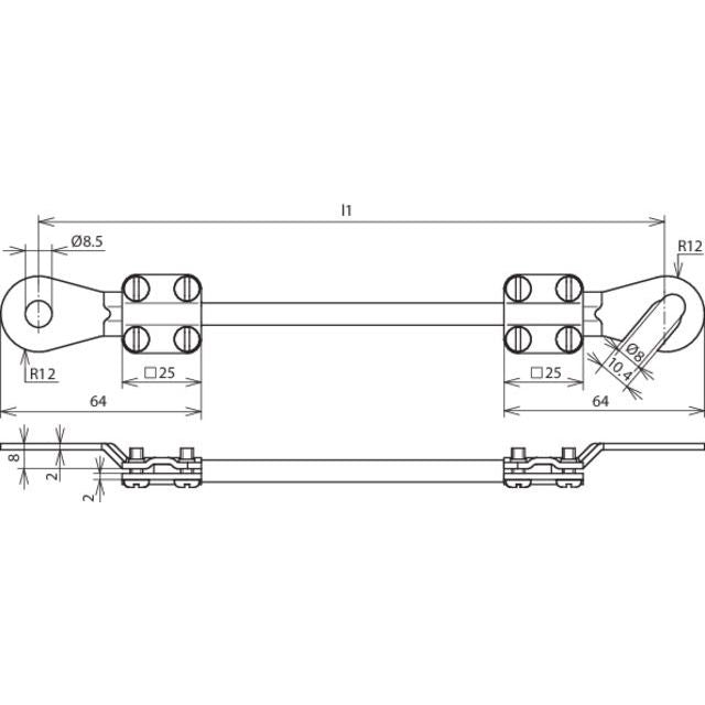 DEHN - Zubehör/Ersatzteile für Erdung und Blitzschutz Erdungsleitung EL16L205M 416420 16mm2/L 2,0m schw