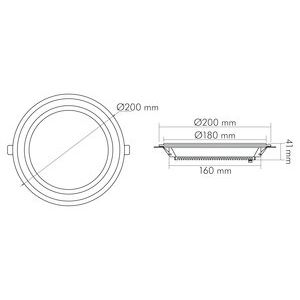 Nobile - Decken-/Wandleuchte LED-Glas-Panel 1561571212 830, 350mA