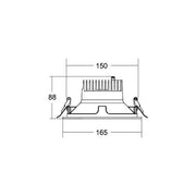 Brumberg Leuchten - Downlight/Strahler/Flutlicht LED-Einbaudownlight 230V 40613174DA 4000K, rund