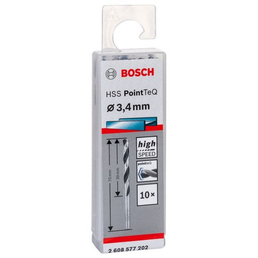 Bosch - Bohrer Metallspiralbohrer HSS 2608577202 PointTeQ DIN 338 3,4
