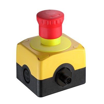 Leuze - NOT-AUS-Taster, Komplettgerät NOT-HALT Taster ESB200-8TR-M12p
