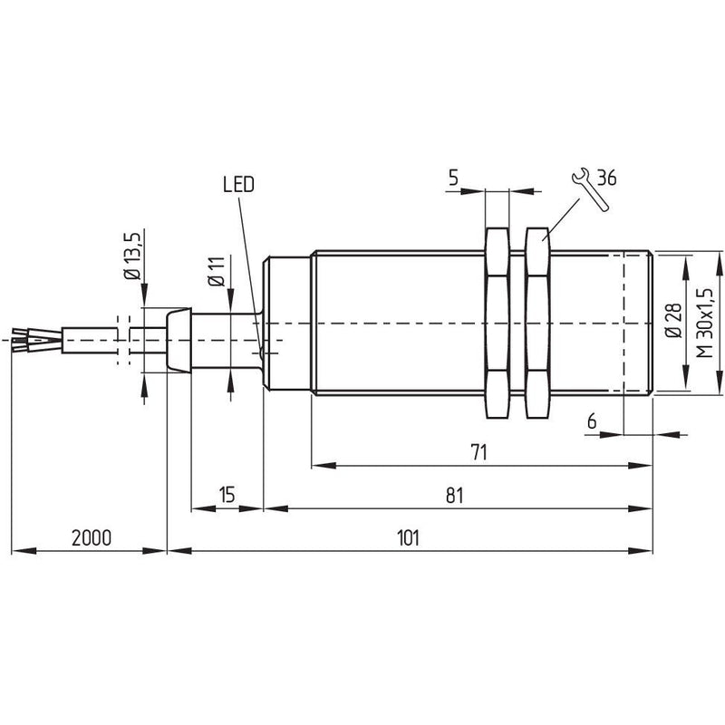 Schmersal - Einzelpositionsschalter Sicherheits-Sensor CSS 15-30-2P+D-M-L