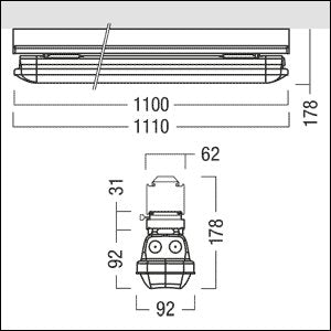 Zumtobel Group - Decken-/Wandleuchte LED-Feuchtraumleuchte AMP S 4600 #42189805 840