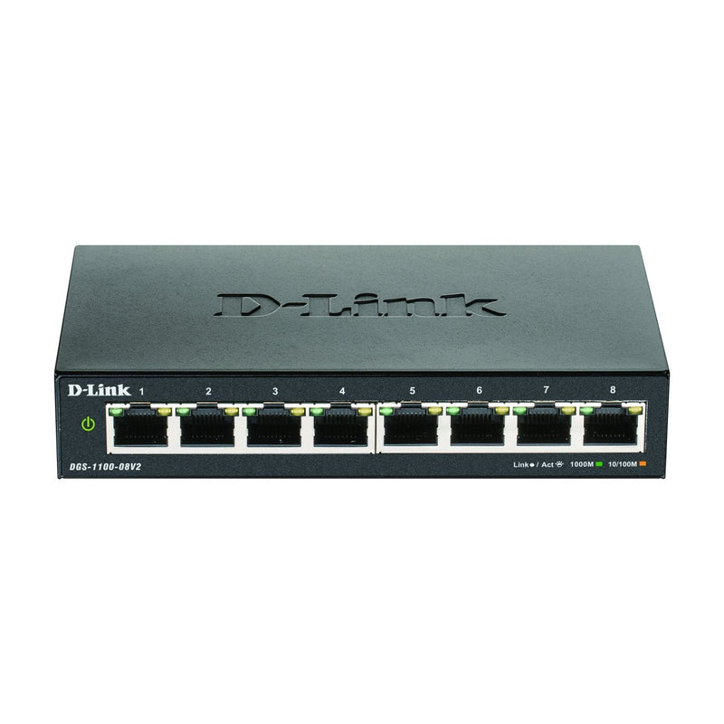 DLink - Netzwerk Switch 8-Port Gigabit SmartSwitch DGS-1100-08V2/E Layer2