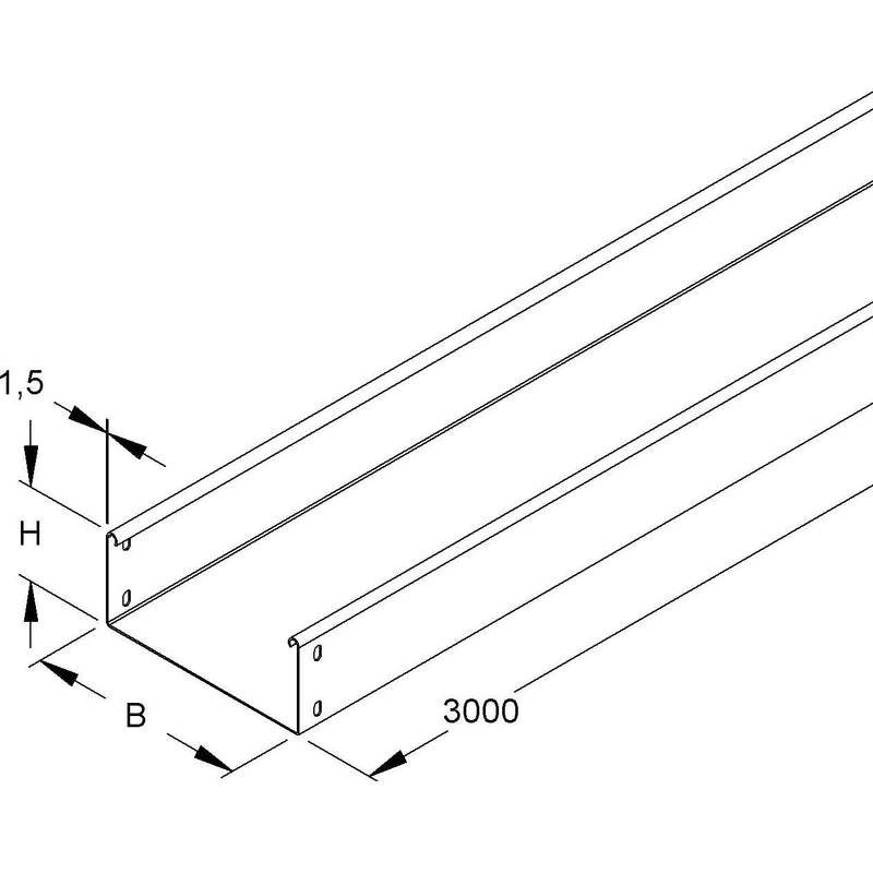 Niedax - Kabelrinne RSU 85.500 − 6 Meter