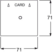 Busch-Jaeger - Abdeckung/Bedienelement für Installationsschalterprogramme Zentralscheibe aws 1792-74 für Cardschalter