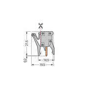 WAGO - Prüfstecker Prüfadapter 249-110 1-polig,grau − 25 Stück