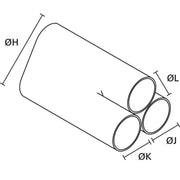 HellermannTyton - Aufteilkappe Flachprofilformteil 573H532-9 PO-X BK 5 schwarz − 5 Stück