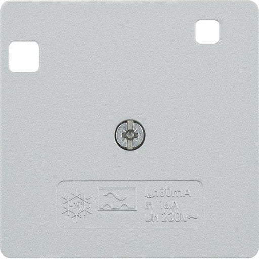 Berker - Abdeckung/Bedienelement für Installationsschalterprogramme Zentralstück alu/matt lack 14961404 f.FI-Schutzschalter