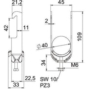 OBO Bettermann - Bügelschelle BS-W1-M-40 FT 34-40mm − 100 Stück