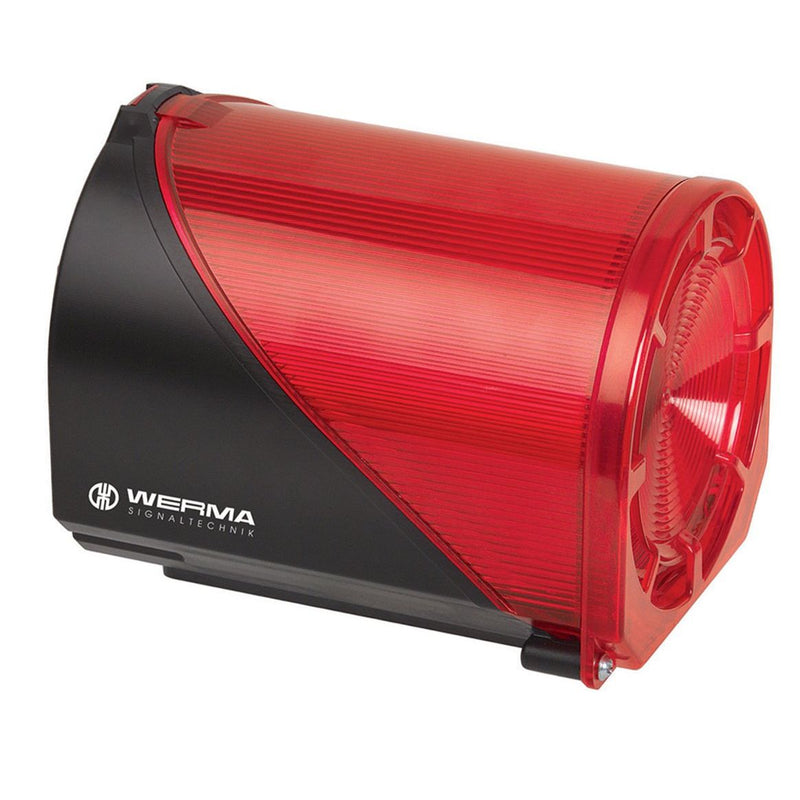 Werma - Optisches/Akustisches Signalgerät LED-Blitz-Sirene 44410068 32 Töne 230V AC RD