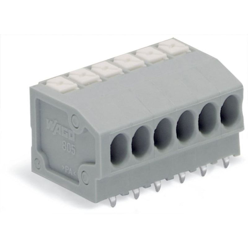 WAGO - Leiterplattenklemme 805-356 Drücker,1,5mm²,grau − 55 Stück