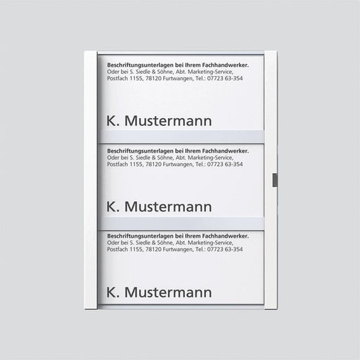 Siedle&Söhne - Zubehör/Ersatzteile für Türkommunikation Namensschild ws kpl. 200029794-00 f.TM 612-3 W