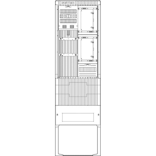 ABN - Zähler-Komplettschrank Zähleranschlusssäule SZ205ZZ2401 2 ZP 4pol