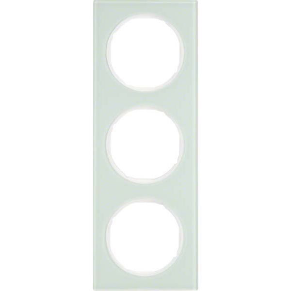 Berker - Abdeckrahmen Rahmen Glas/pows 10132209 3fach