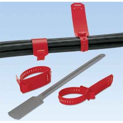 Panduit - Kabelbinder Kabelmarkierer CM4S-L8 387mm grau − 50 Stück