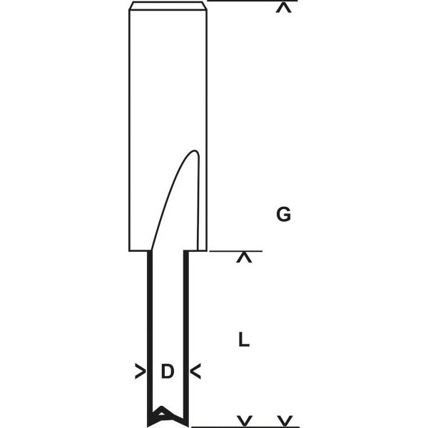 Bosch - Fräser Nutfräser Expert for Wood, 2608629354 Voll-Carbide 8 mm D1