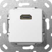 Gira - Einsatz/Abdeckung für Kommunikationstechnik HDMI Kabelpeitsche 567003 rws