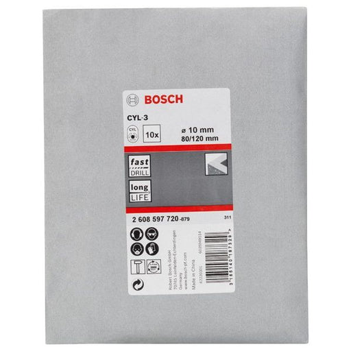 Bosch - Bohrer Betonbohrer CYL-3, 10 x 80 2608597720 x 120 mm d 9 mm
