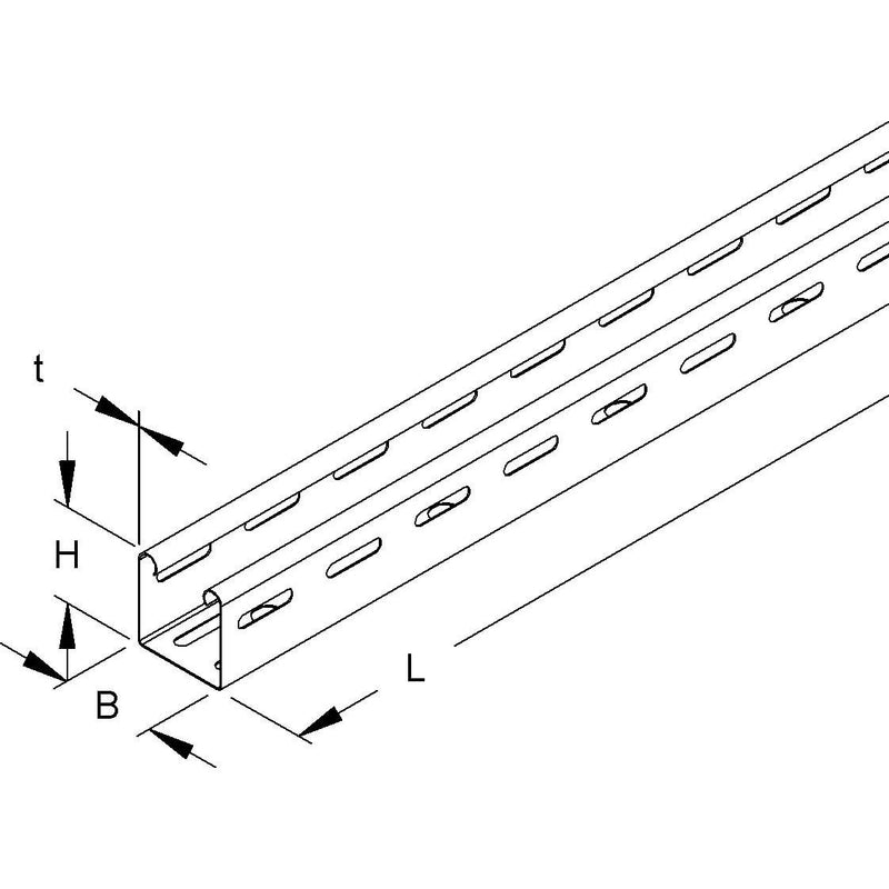 Niedax - Kabelrinne Rinne RL 50.050 F − 3 Meter