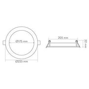 Nobile - Decken-/Wandleuchte LED-Panel Flat IP44 1571935011 840, 350mA, ws
