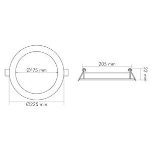 Nobile - Decken-/Wandleuchte LED-Panel Flat IP44 1571935011 840, 350mA, ws